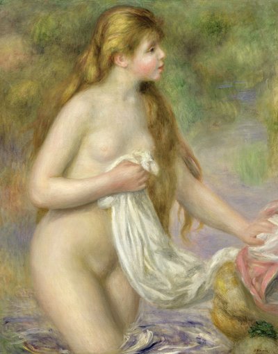 Baigneur aux cheveux longs, c.1895 - Pierre Auguste Renoir